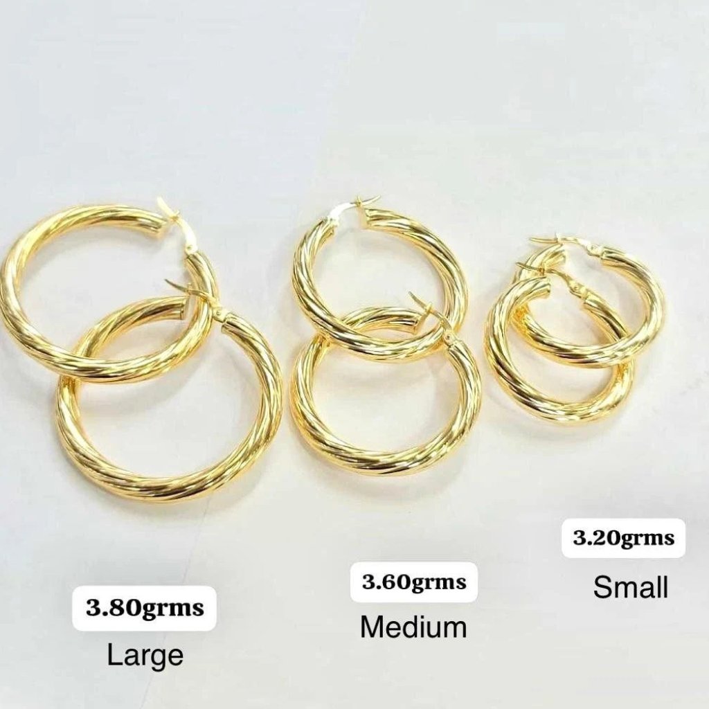 Hoop Earrings For Girls 14k Argollas Arracadas Oro Real Para Nins